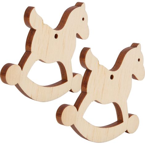 10 Pièces Assiettes en Bois à Suspendre DIY Décoration Artisanale pour Sapin de Noël et Nouvel An (Modèle N°6) (1/5)