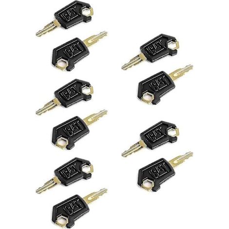 Lot de 10 clés Cat 5p8500, clés de contact pour engins de chantier Caterpillar (1/3)