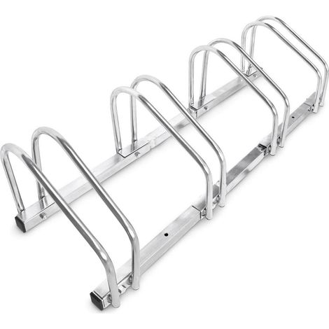 Sistema de almacenamiento de bicicletas soporte inclinable para 4 bicicletas práctico garaje montaje en suelo o pared 3413003 (1/5)