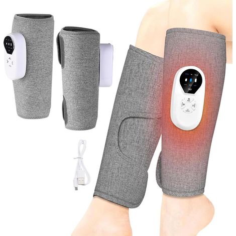 Confezione da 2 massaggiatori elettrici per gambe, dotati di funzione di pressione dell'aria e riscaldamento, 3 modalità e design senza fili. (1/5)