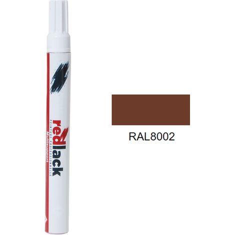 Fieltro retoque pintura 8 ml – RAL 8002 Satinado – Marrón seguridad – para múltiples superficies – Redlack