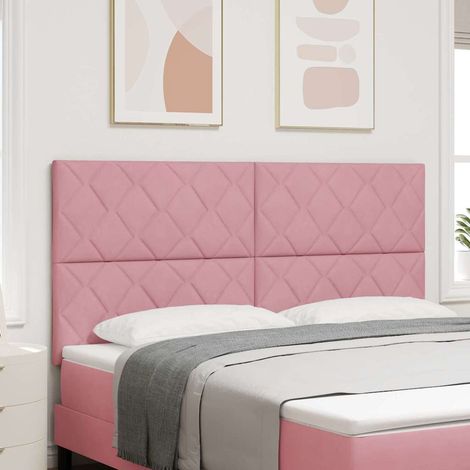 vidaXL Tête de lit Rose 180 cm Velours (1/5)
