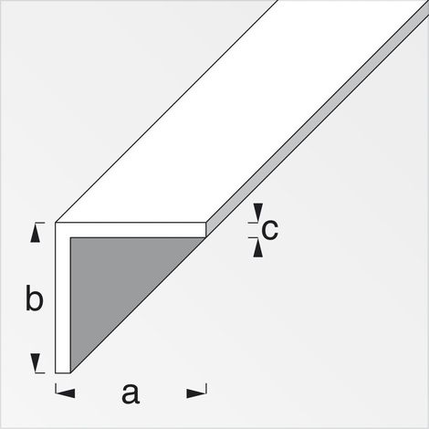 5PZ PROFILO ANGOLARE ALLUMINIO Bianco mm. 10x10x1 mt. 2