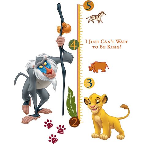 Stickers géant Toise Le Roi Lion Disney