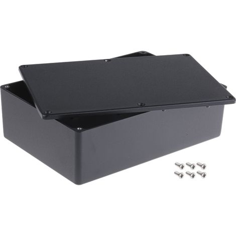 Boîtier RS PRO en Fonte d'aluminium, 171.9 x 120.9 x 55mm, Noir, Blindé ( Prix pour 1 ) (1/4)