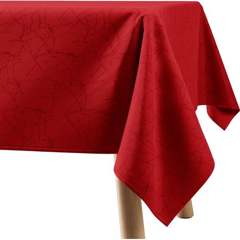 Tovaglia Moderna Antimacchia Rettangolare Rossa 140x260 cm (1/4)