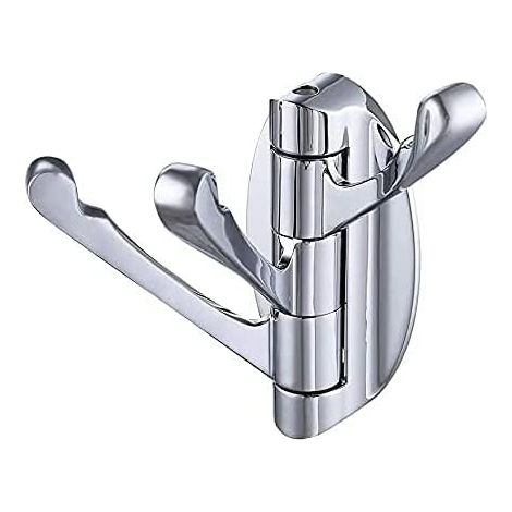 Crochet Pliable - 3 Bras Pivotants - En Alliage De Zinc - Pour Salle De Bain Cuisine Entrée - 1 Pièce (1/5)