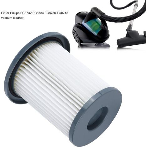 YMYNY Ersatzteile Filter, Kartuschenfilter für Philips, Ersatzfilter, Filterkartuschenzubehör passend für Philips Staubsauger FC8732 FC8734 FC8736 FC8748, EIN Set (1/4)
