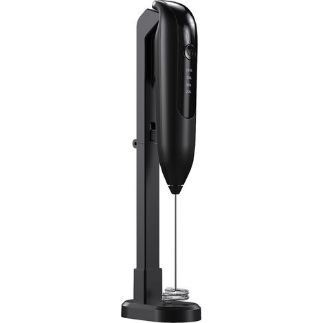 Frother À Lait Électrique - 2 Vitesses - Support De Recharge Intégré - Pour Café Cappuccino Et Crémeux - 1 Pièce (1/5)