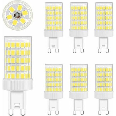 Alovez - Ampoule G9 LED Blanc Froid, 10W LED G9 6000K Equivalence Incandescence 80W Lumière 900LM Lampe G9 LED AC 220V Lumineux 360º Large Angle de Faisceau 862835 SMD Non Dimmable Lot de 6 (1/5)