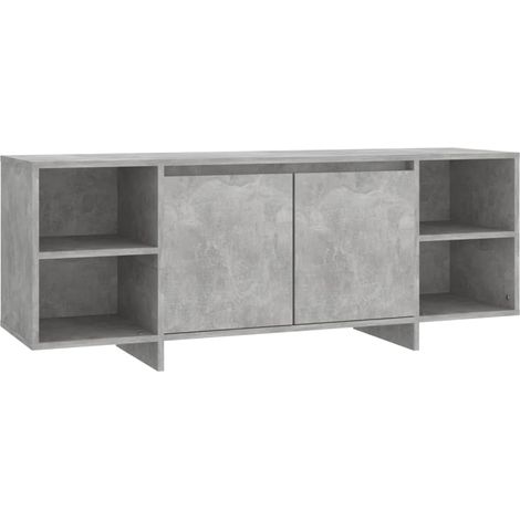 Meuble TV Gris béton 130x35x50 cm (1/5)