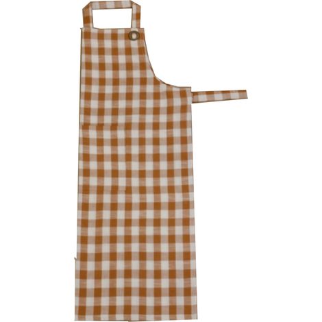 Tablier de cuisine vichy Marron Brun 65x87 cm