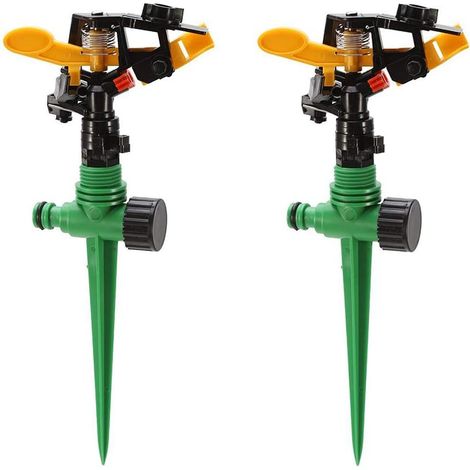 360 ° Rotatif Arroseur Pulvérisateur à Eau Ajustable Durable,Gicleurs à Percussion pour Jardin Pelouses Outil Irrigation Arrosage Système Refroidissement par Brouillard Jardinage (1/3)