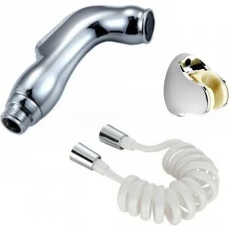 CSPARKV Toilet Bidet Sprayer,Multi-function Handheld Shower Bidet,Press Type Spray Gun,One-button Water Discharge(with 1.5m Spring Tube+Perforated Bracket) (1/4)