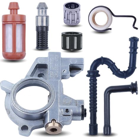 Kit de cojinetes para filtro de combustible y bomba de aceite con engranaje helicoidal para motosierra Stihl MS361 MS341 1135 640 3200