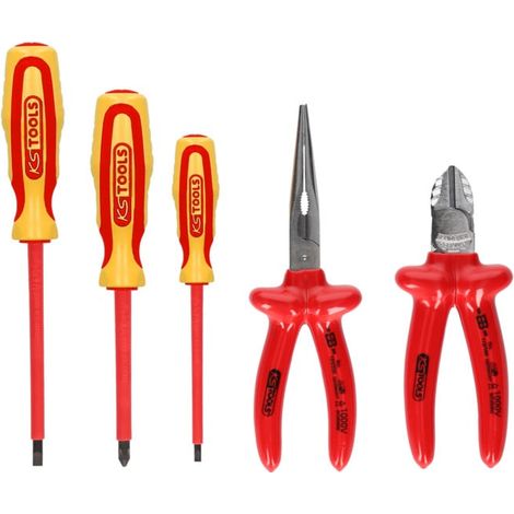KS Tools Jeu de pinces et tournevis ERGOTORQUE VDE, 5 pcs. variante 2