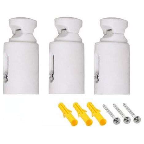 FENOPLASTICA3 supports de rechange pour radiateur, sèche-serviettes, fixation murale blanche, espacement réglable, convient pour radiateurs de salle de bain droits ou incurvés (1/5)