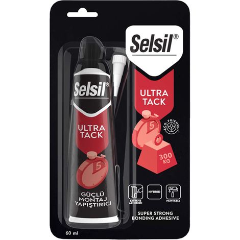 Adesivo siliconico verniciabile ultra tack bianco alta resistenza 60 ml selsil (1/5)