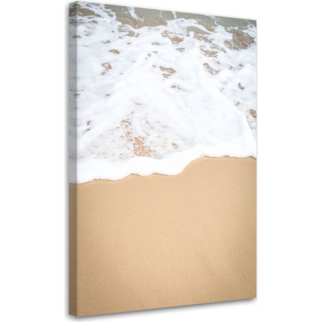 Tableau déco Plage mer vagues nature beige 70x100 (1/4)