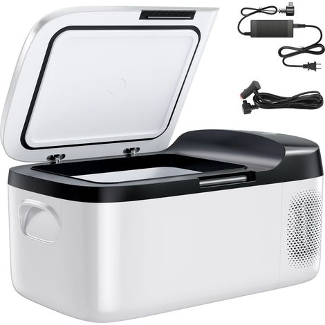 Réfrigérateur de voiture 15L, compresseur DC 12/24V et AC 100-240V, plage -20°C à 20°C, contrôle via application, idéal pour camping, bateau et van. (1/5)