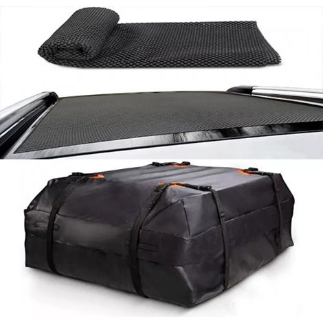 Sac De Transport Pour Toit De Voiture - 15 Pieds Cubes - Etanche - Pliable - Compatible Avec Tous Les Porte-Bagages - Noir (1/5)