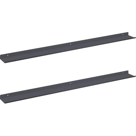 Maison Exclusive - Schwebendes Regal 2 pcs Anthrazit 100 x 9 x 2,