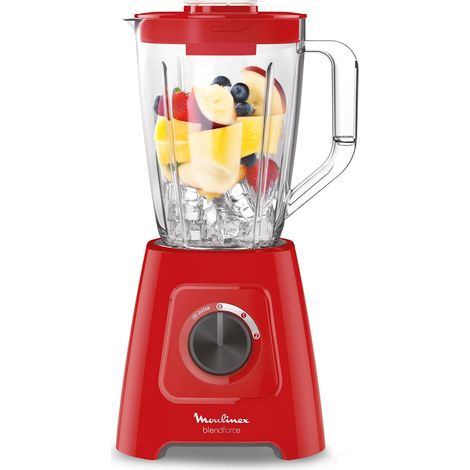 Blender Rouge 600W Bol plastique 1.25 L (1/5)