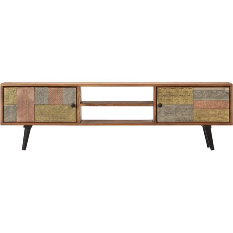 Maison Exclusive - TV-Schrank 140×30×40 cm Massivholz Akazie (1/5)