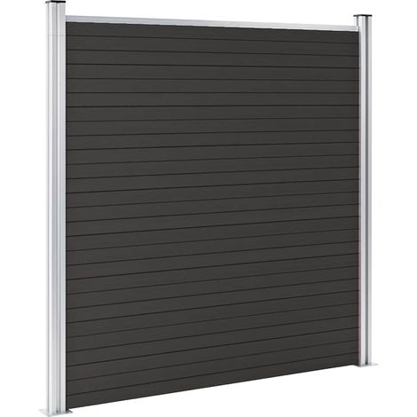 Maison Exclusive - Zaunelement WPC 180x186 cm Schwarz