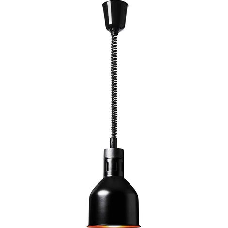 Scaldavivande/scaldapiatti per cucina/catering (materiale: acciaio attacco: E27 (max. 250 watt) finitura: nero opaco altezza regolabile) 140004321