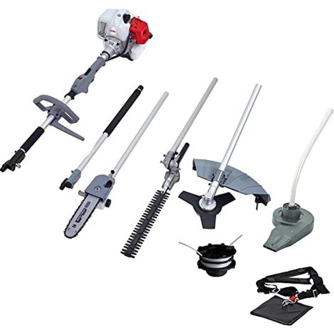 IKRA utensile multifunzione a scoppio 5in1 IBKH 52: decespugliatore, tagliabordi, potatore, tagliasiepi telescopico e soffiafoglie (1/4)