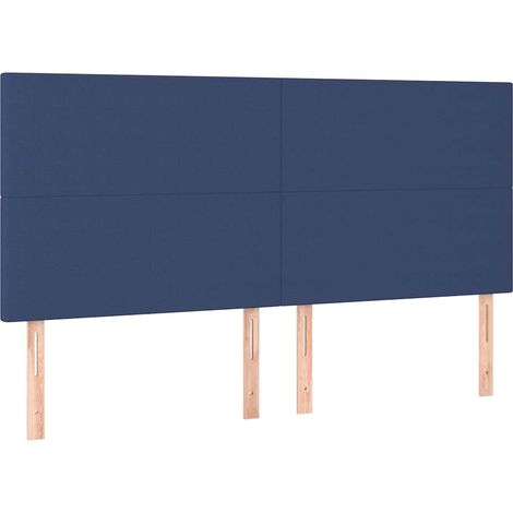 Maison Exclusive - Cabecero de cama azul 180x5x118/128 cm Tela (1/5)