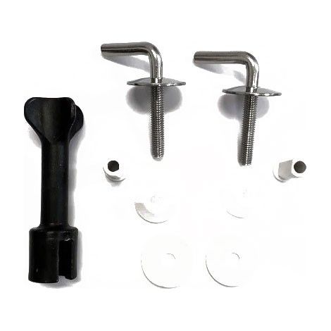 Ceramica Dolomite set cerniere ricambio per sedile J523201, acciaio inox J5238BJ