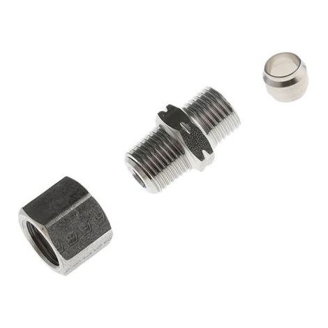 Adaptateur droit fileté Legris LF3000 vers Enfichable 6 mm NPT 1/8 Mâle ( Prix pour 1 )