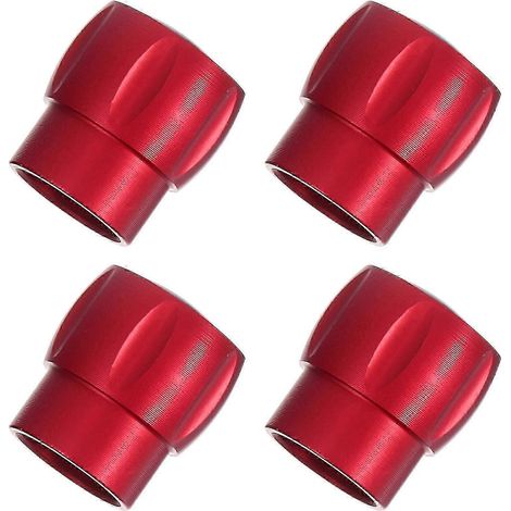 Lot de 4 bouchons de valve en aluminium : cache-valves en alliage – Bouchons de rechange décoratifs universels pour la protection des valves de pneus de voiture (1/5)