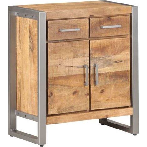 vidaXL Buffet 60x35x72 cm Bois de manguier brut (1/5)