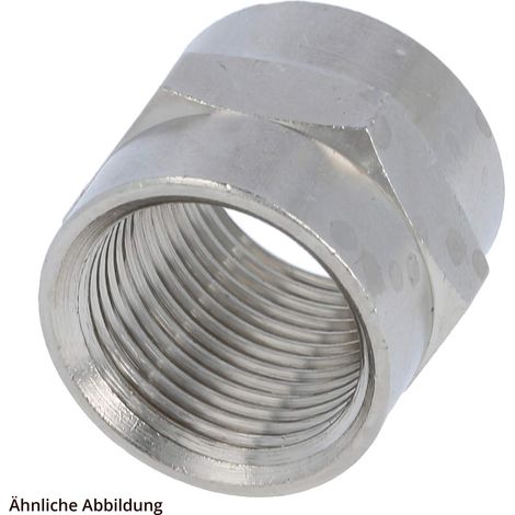 FLEXA VBM Verbindungsmuffe gerade M32x1,5 mit Innengewinde Gewinde metrisch zu metrisch Temperaturbereich -40°C bis 200°C - 1 Stück (1/3)