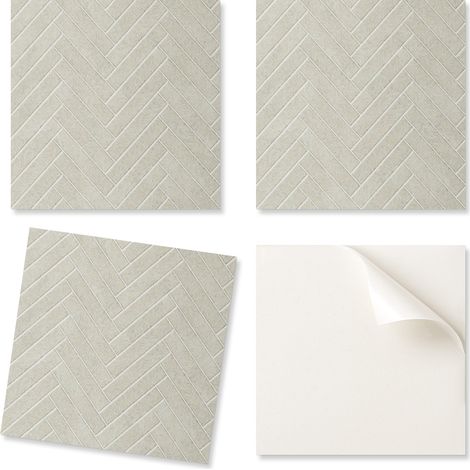 Baldosas autoadhesivas de PVC con dise帽o de espiga, perfectas para el pasillo, 20x20x20 cm.
