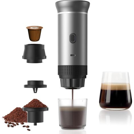 Machine a Cafe Capsule Portable, Cafetières à Capsules de Voyage Pour Camping, Cafetière Machine a Cafe Capsule auto-chauffante Pour USB-C, Machine à Expresso électrique Portable (1/5)