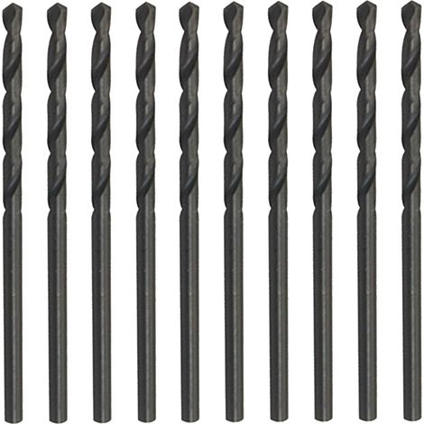 Dapetz ® 10Pcs x 1.5mm HSS Jobber Drill Bits, Black Twist Drill Bits for Stainless Steel Copper Aluminium Alloy Metal, Wood and Plastics DIN338 (1/5)