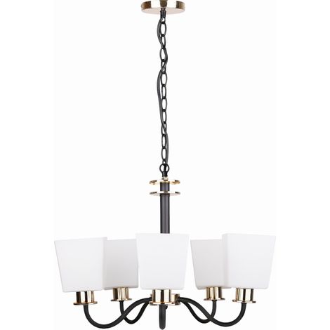 Lampadario SCHUBERT 5x40W E27 NERO 35-74249 Candellux (1/3)