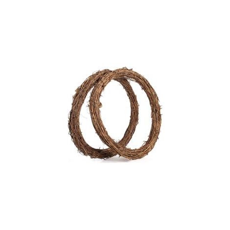 2 Stück 35 cm große Naturrebenkränze zum Selberbasteln, Girlanden für Wanddekoration, Frühling, Ostern, Türschmuck, Partys, Hochzeiten
