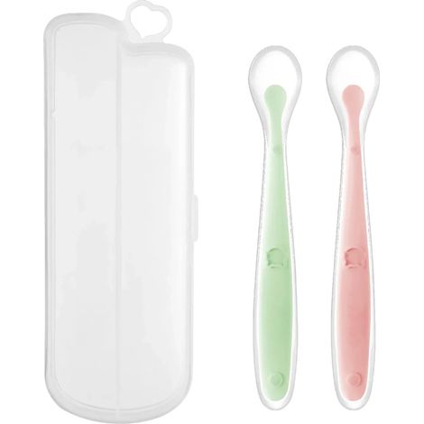 Cuillère, Matériau en Silicone Souple, Design Ergonomique, 22 (1/2)