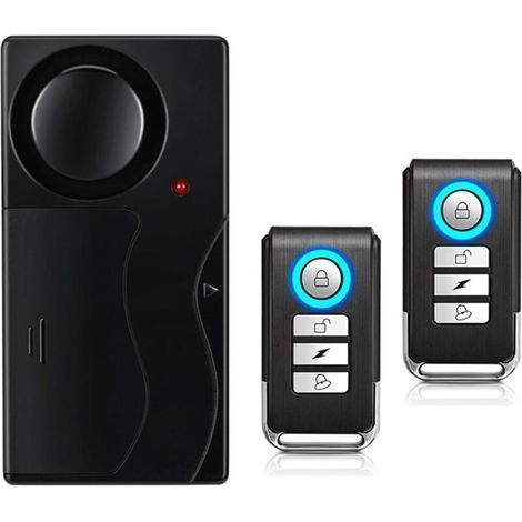 Alarme antivol pour vélos – Alarme de sécurité – Alarme à vibration – Détecteur de mouvement – Système d'alarme de sécurité pour portes, fenêtres et voitures, y compris vélos électriques – 110 dB – Pu (1/5)