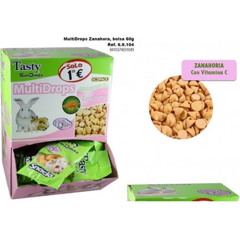 MULTIDROPS ZANAHORIA 60GR.X 40 BOLSAS.