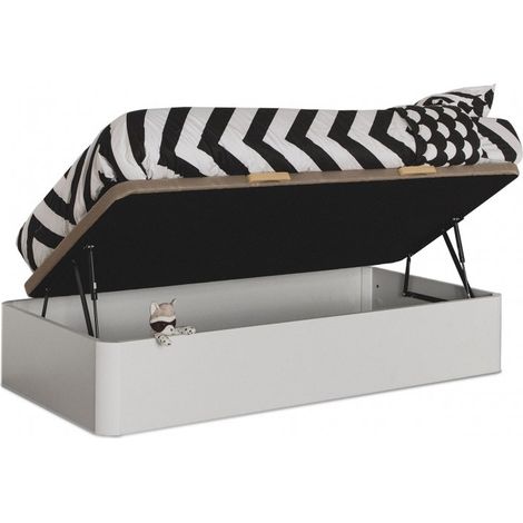 Canapé abatible lateral aglomerado blanco 105x190cm