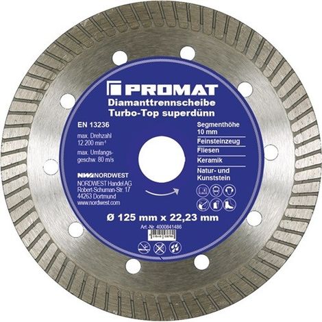 Disco De Corte Diamantado Diam. 115 Mm Perforacion 22,23 Mm