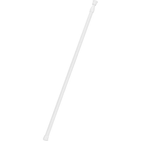 1 Barre de rideau télescopique réglable 60-110 cm, ressort interne, extrémités caoutchouc, salle de bain (1/5)