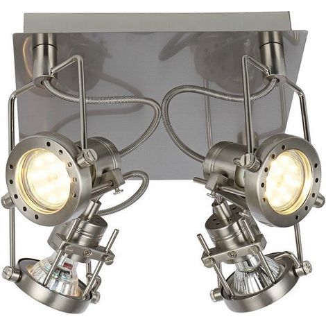 Plafoniera industriale satinata Fiji 2 4xGU10 Reality