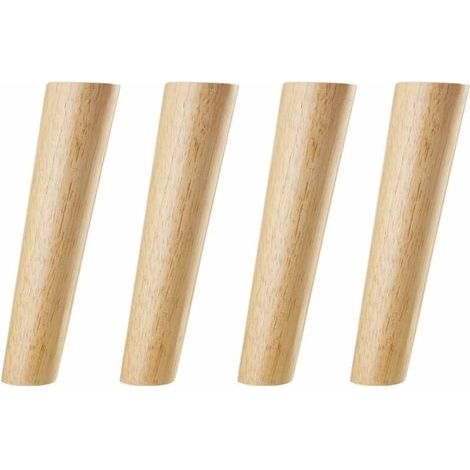 20CM Bois Couleur Oblique Tapered Reliable Bois Armoires De Meubles Jambes Canapé Pieds avec Vis et Patin Feutre (1/5)